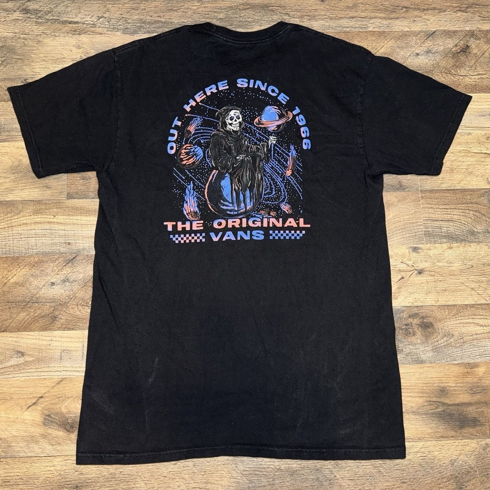 VANSโ official OUT HERE SINCE 1966 Space Reaper vintage black light T-shirt Rare